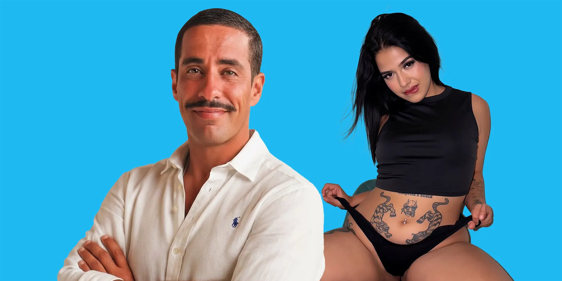 Tiago Grila e NanaCat69, criadora de OnlyFans